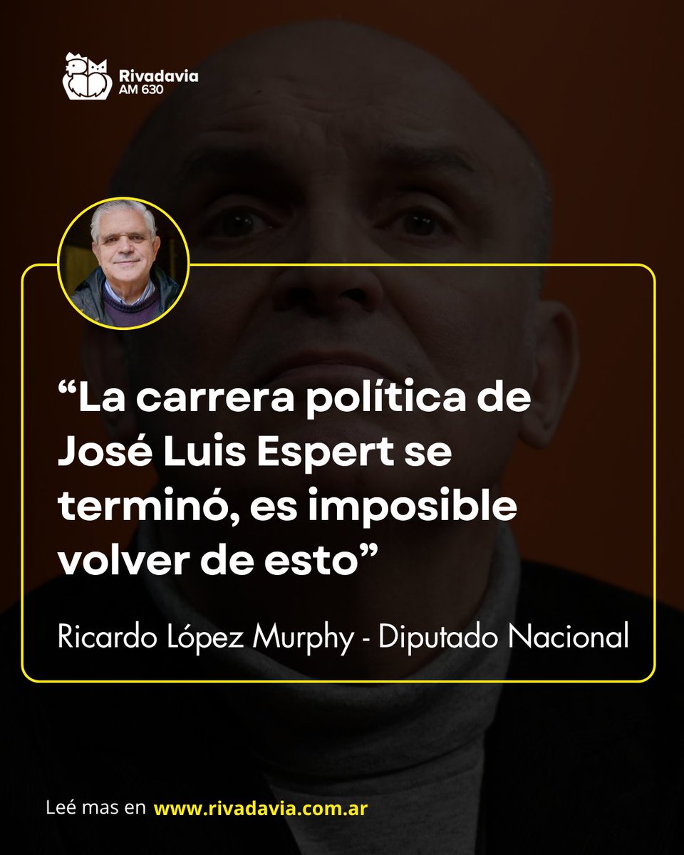Radio Rivadavia (@rivadavia630) on Twitter photo 🗣️ Ricardo López Murphy, diputado nacional y candidato a renovar su banca, dialogó con <a href="/alejandroalfie/">Alejandro Alfie</a> en #ContactoDigital.
👉 Agregó: “Era tan obvio el caso de Espert que me sorprende como el presidente no tomó medidas al respecto previamente”.
#Rivadavia630 🗣️ Ricardo López Murphy, diputado nacional y candidato a renovar su banca, dialogó con <a href="/alejandroalfie/">Alejandro Alfie</a> en #ContactoDigital.
👉 Agregó: “Era tan obvio el caso de Espert que me sorprende como el presidente no tomó medidas al respecto previamente”.
#Rivadavia630