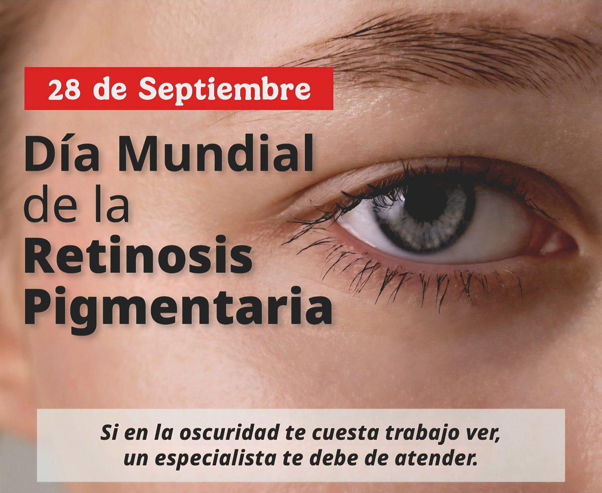 ClinicaMerbel's tweet photo. 28 de Septiembre del 2025 - Día Mundial de la Retinosis Pigmentaria. https://t.co/vubxpFHzsa