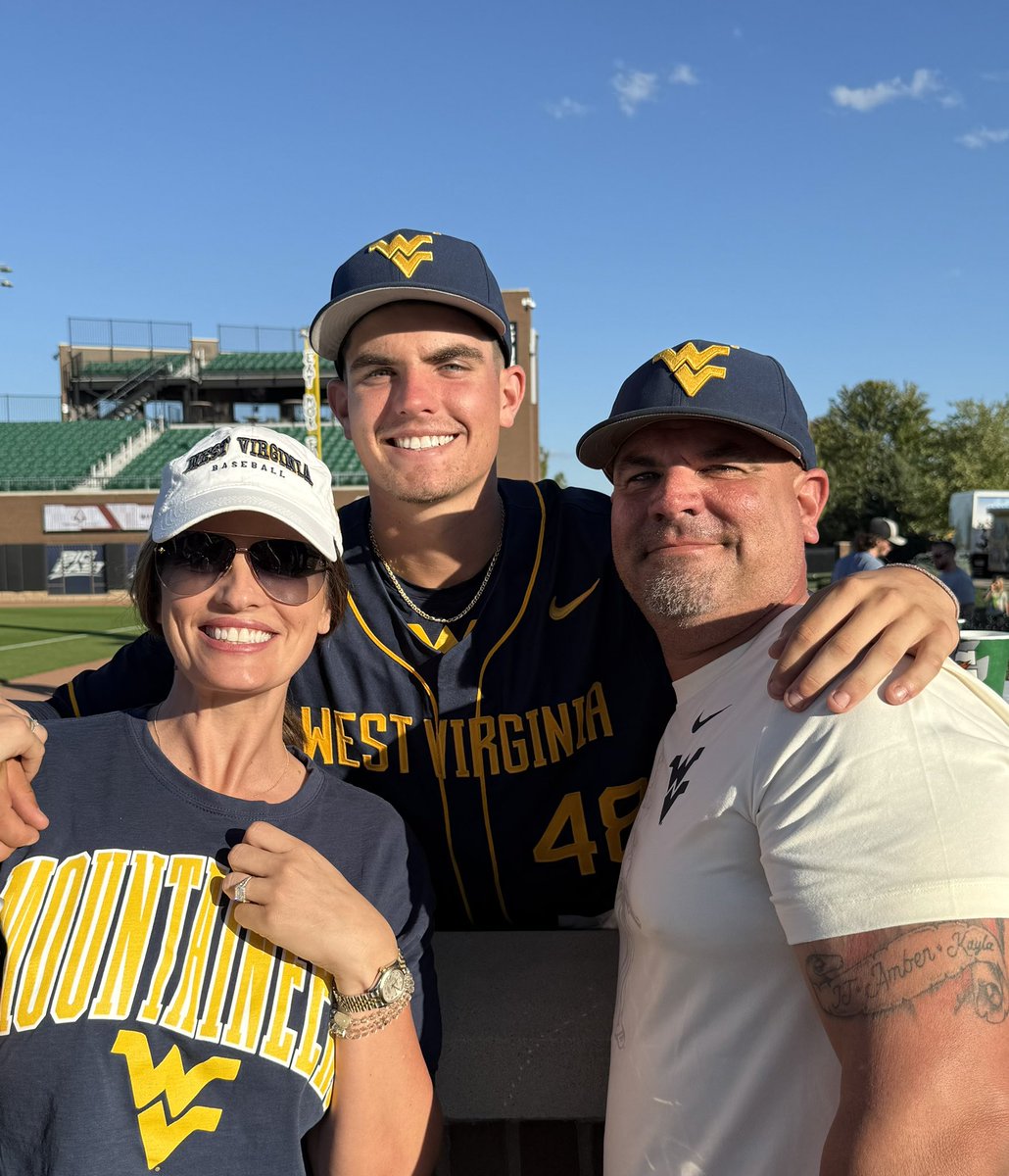 JDHuether's tweet image. What a day to watch @JTHuether_2025 do his thing with the @WVUBaseball group! Had a blast and he did his thing! Keep grinding and working son! Couldn’t be at a better place! #AlmostHeaven