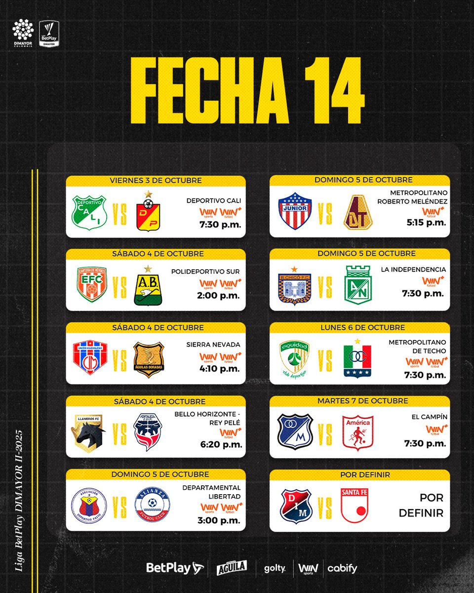 DMONTOYA0915's tweet photo. 🏆𝗟𝗜𝗚𝗔 𝗕𝗘𝗧𝗣𝗟𝗔𝗬 𝗗𝗜𝗠𝗔𝗬𝗢𝗥 2025-𝗜𝗜.
.
📆𝗙𝗘𝗖𝗛𝗔 14.
.
🗣️𝗣𝗔𝗥𝗧𝗜𝗗𝗢 𝗣𝗢𝗥 𝗗𝗘𝗙𝗜𝗡𝗜𝗥:
🥅Deportivo Independiente Medellín 🆚 Independiente Santa Fe. https://t.co/G5yiVZVxx1