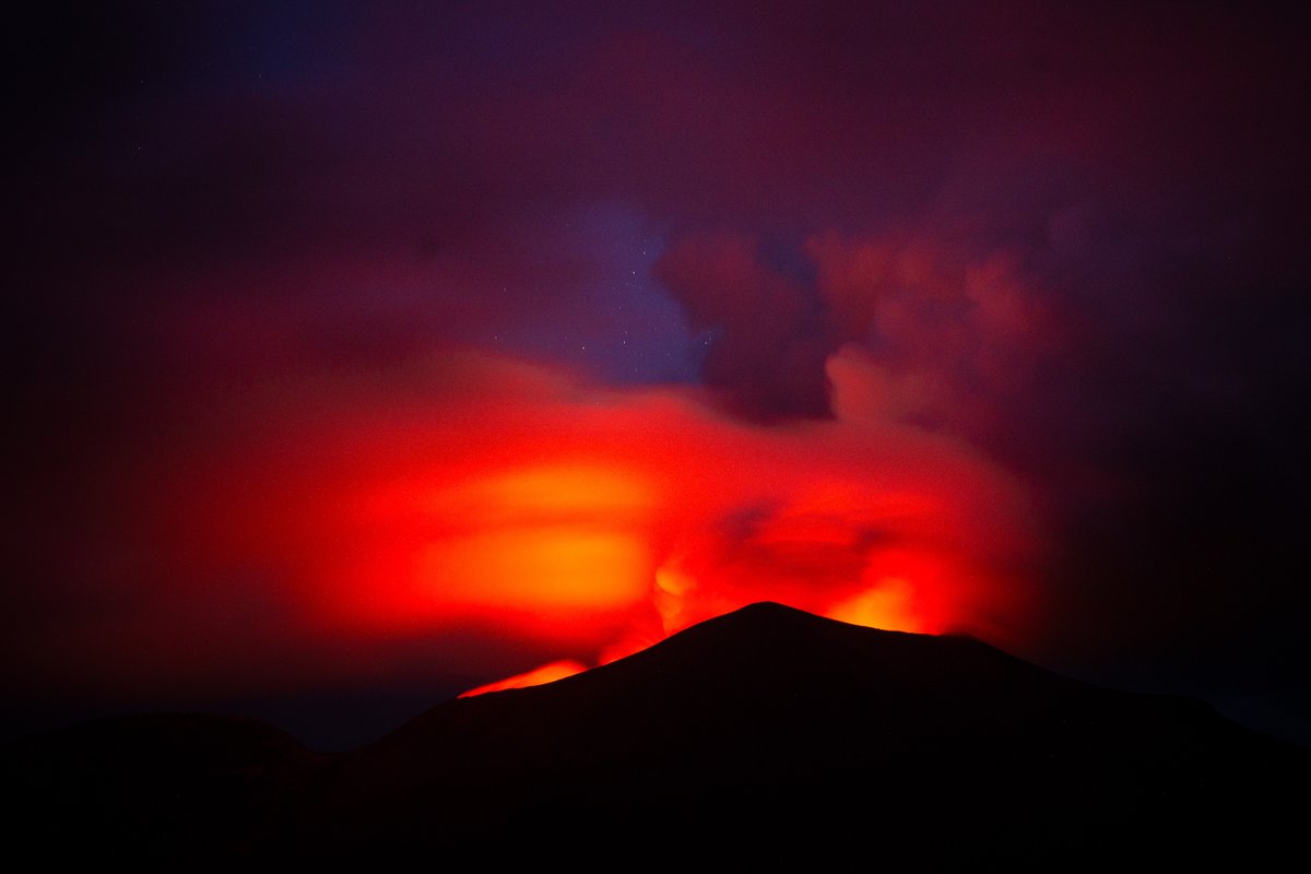 Two views of Mount Yasur, Tanna, Vanuatu