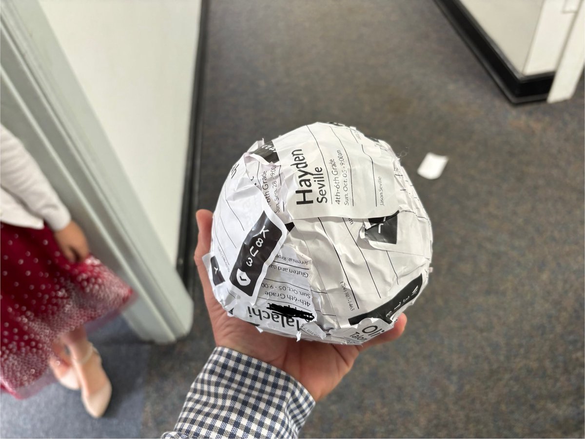 The “sticker ball” from one of my kid’s classes at church is out of control. 😆