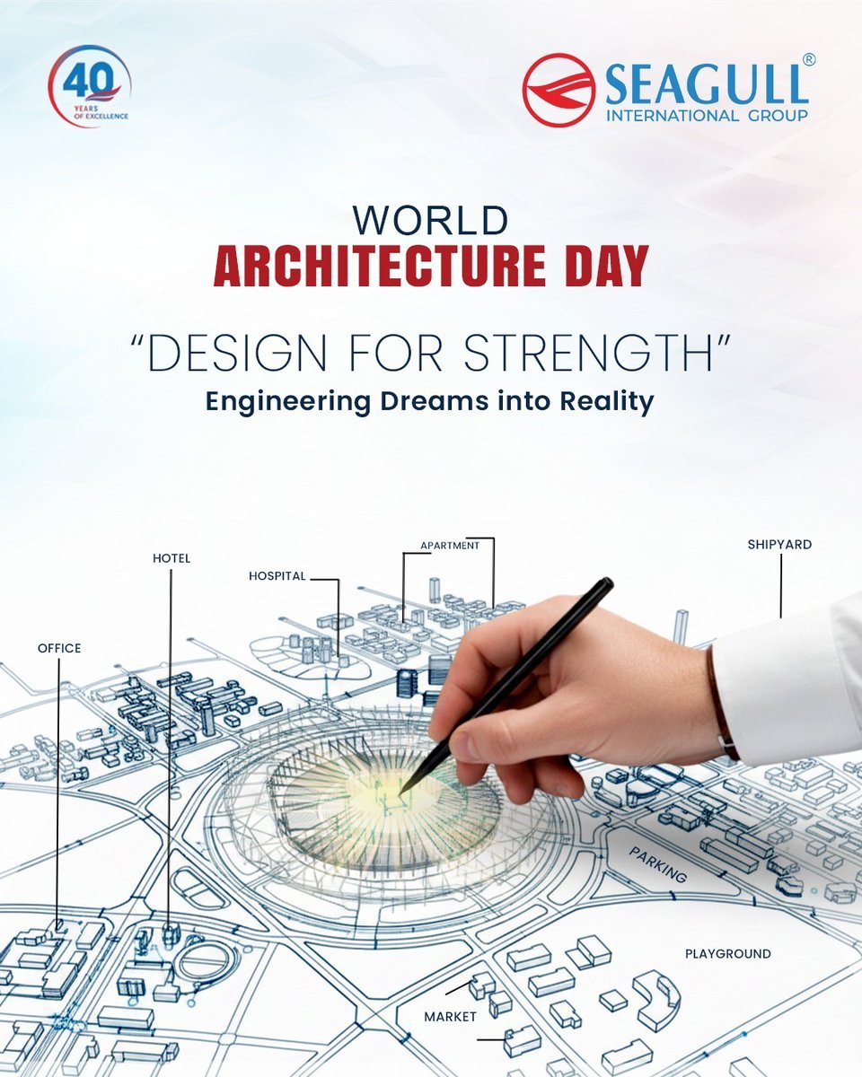 hrd1_seagull's tweet image. 🏛️✨ Celebrating World Architecture Day ✨🏛️
Design is more than just structures – it’s about building strength, shaping communities, and engineering dreams into reality. 💡🌍

#WorldArchitectureDay #DesignForStrength #EngineeringDreams #SeagullInternational #BuildingTheFuture