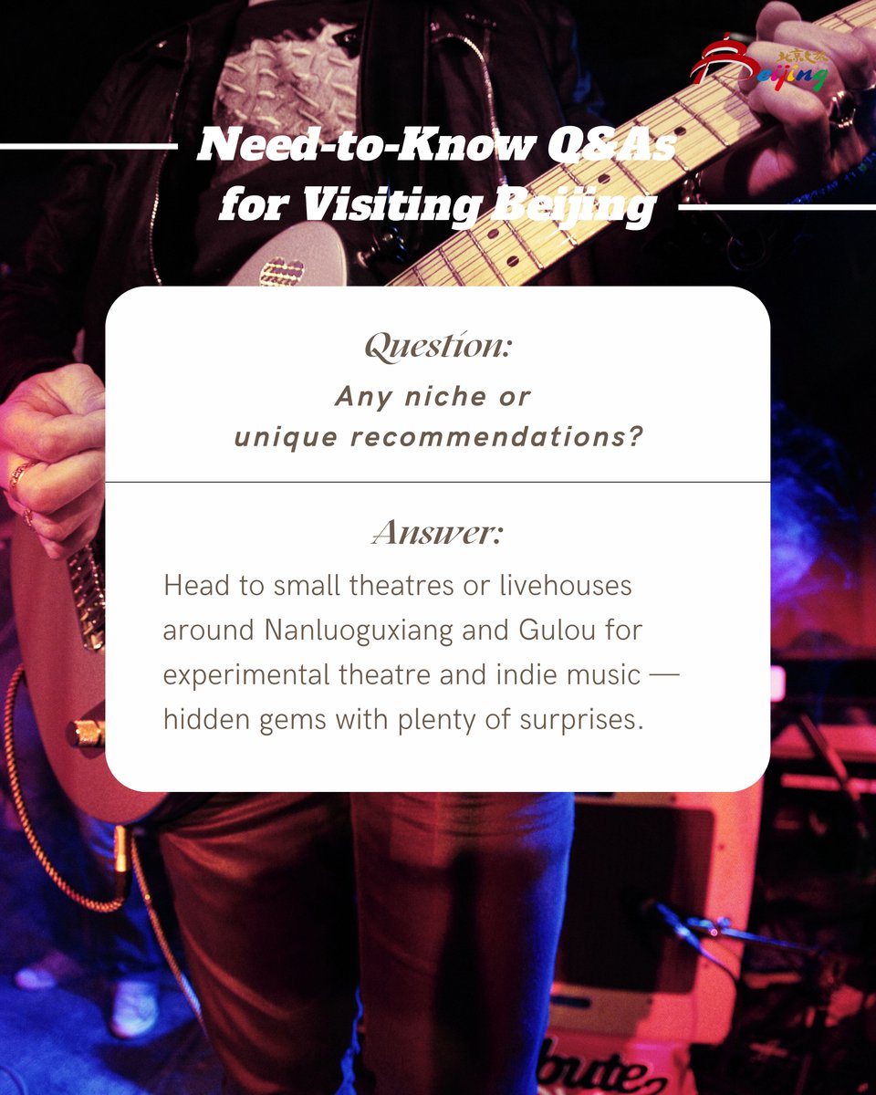 Beijing’s nights are rich with culture — from opera and drama to concerts and modern performances. Enjoy shows at grand theatres and arenas, or discover something distinctive at smaller venues and livehouses. Tickets can be booked online, though it’s best to plan ahead for