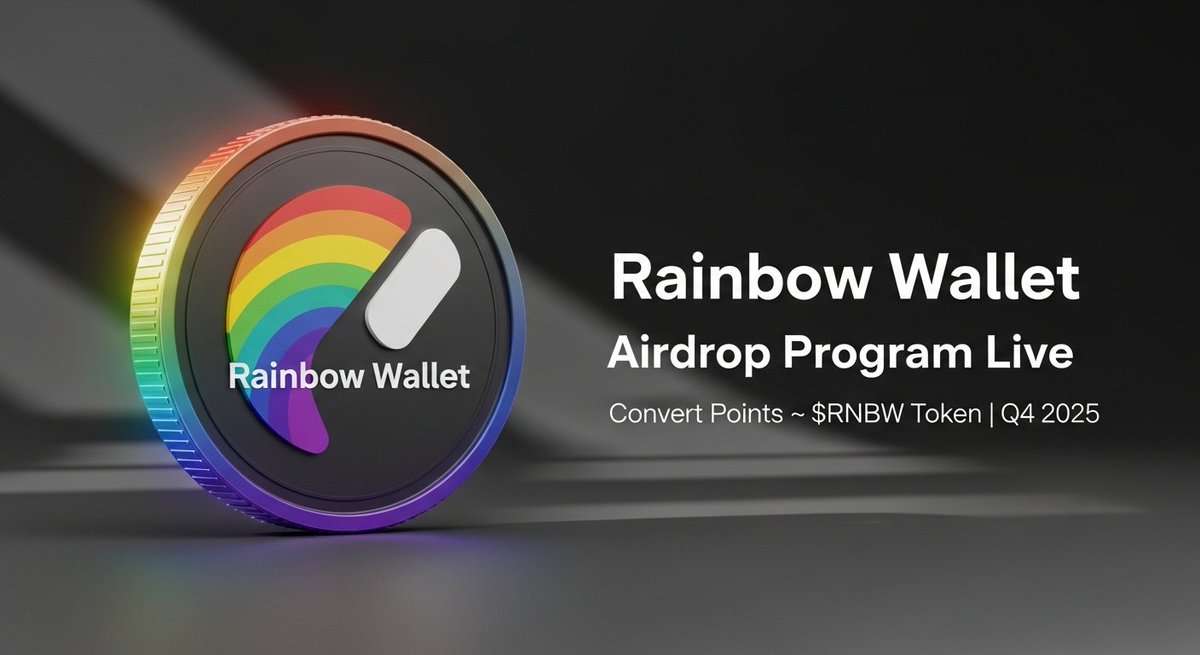 IChocoMoco's tweet image. Rainbow Wallet: Points Program Live – Position Early for $RNBW 🪂

Wallet airdrops are heating up again. After MetaMask and Rabby, Rainbow is the next big one to watch — and they’ve officially confirmed their token: $RNBW.

Rainbow, one of Ethereum’s most polished wallets, has…