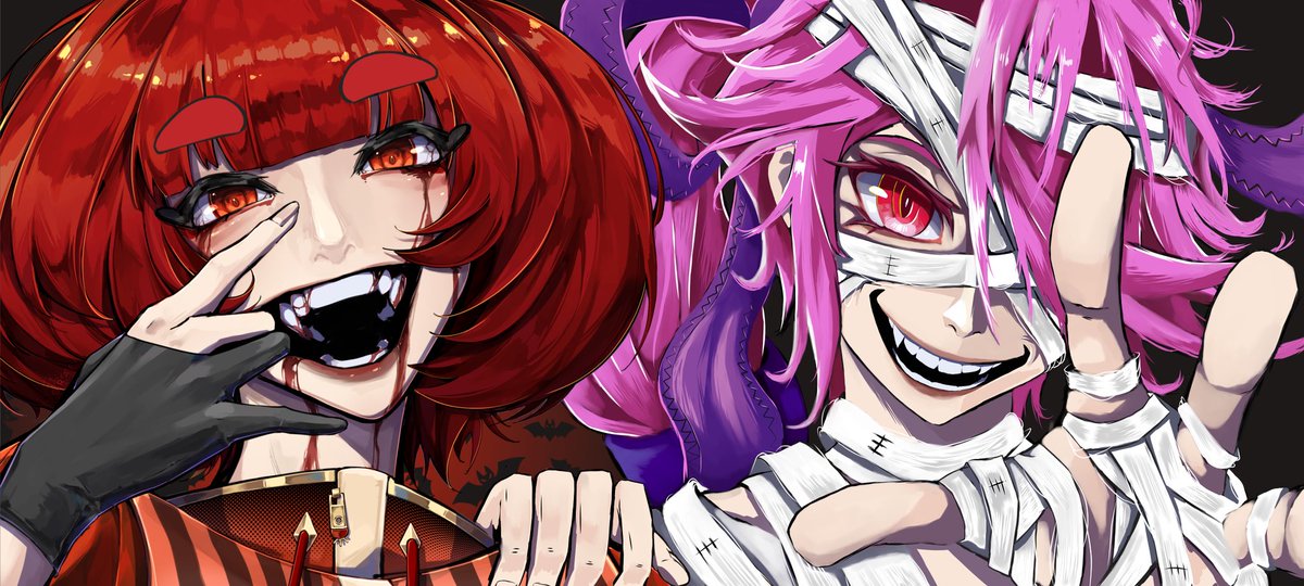 artisan_23's tweet photo. Yessirrr!! It's Halloween time 🎃
So here it is, Spooky Collab | Po Raea OC the vampire🧛‍♂️ X Hikari the mummy 🩹
Hope you like it guys ❤️
#halloween2025 #artcollab #artshare #TrickOrTreat https://t.co/2vwON6f7t6