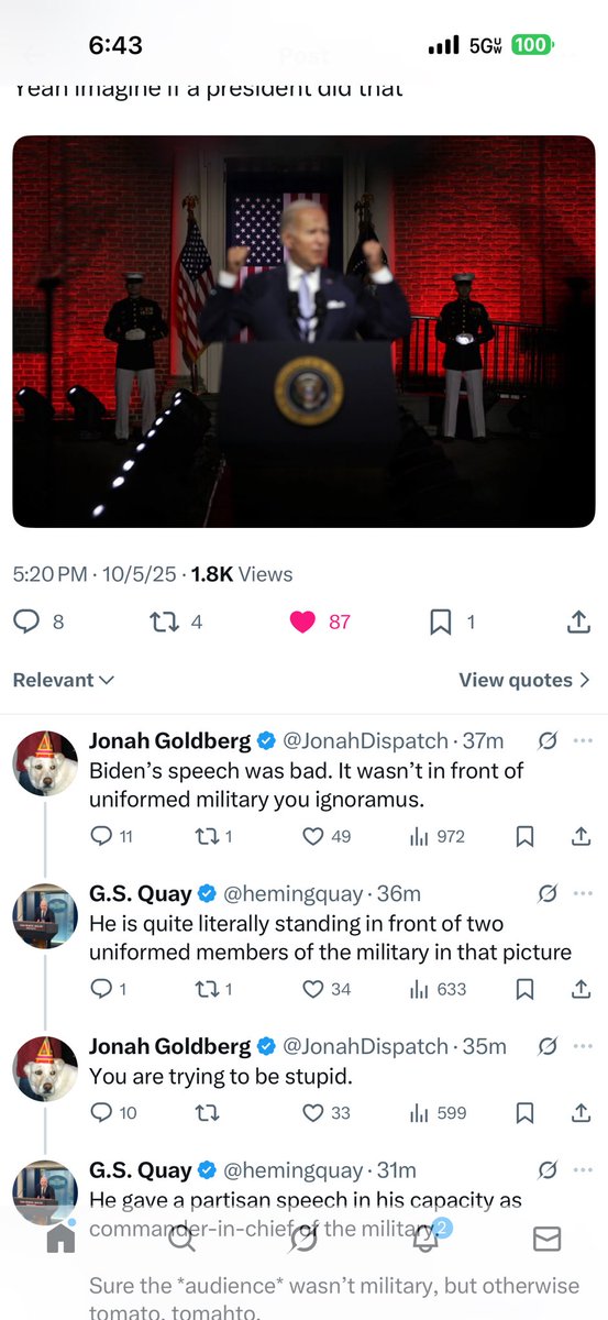 lol <a href="/redsteeze/">Stephen L. Miller</a> been too busy today prob to see this dipshit conversation 🤣🤣