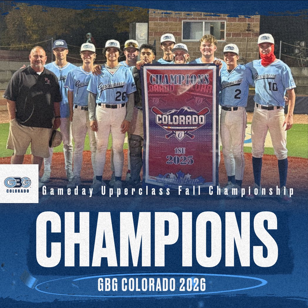 GBGColorado_'s tweet photo. Congrats to our 2026 group on winning the Gameday Fall Championship.  3-0 in bracket play today #GBGColorado #GBGBaseball #GBGFamily https://t.co/JdA17jfZRk