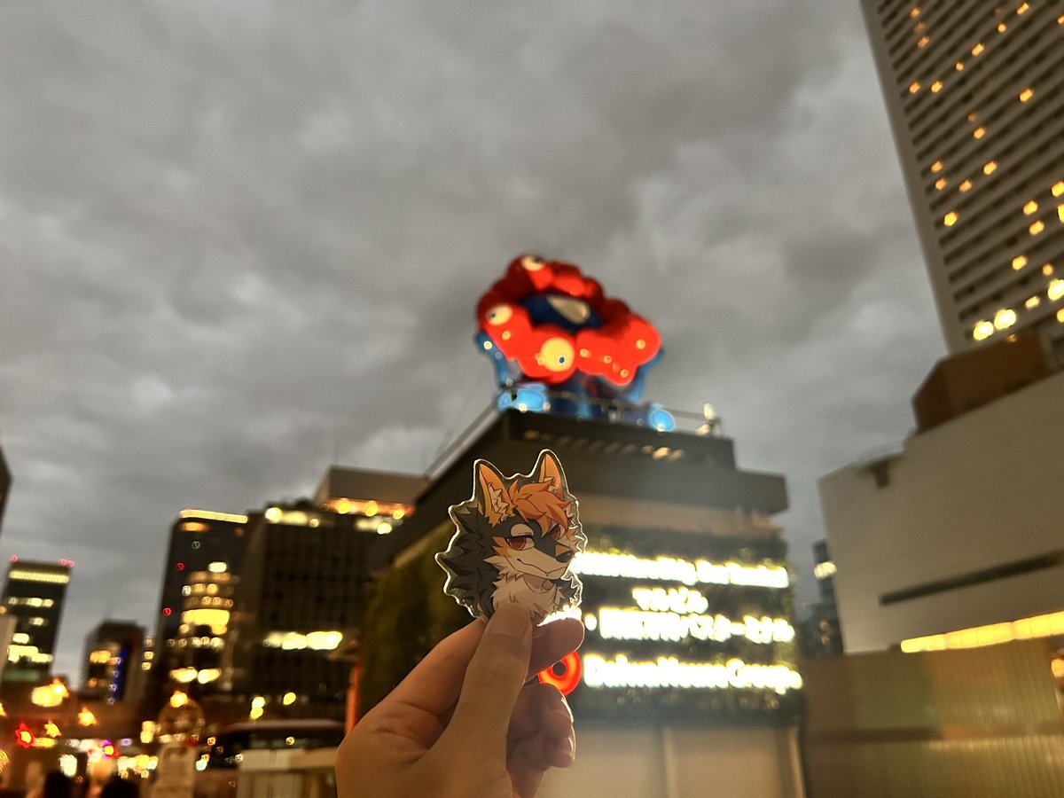 出去玩带毛太重，就用个立牌来合影吧！