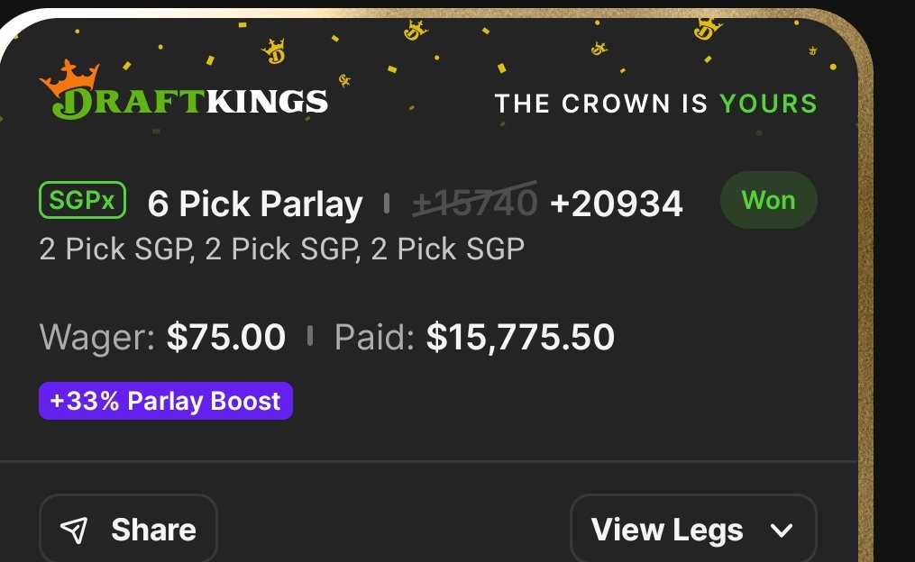 TAPin2win's tweet photo. Cracked em for 15k today @br_betting #Parlay #NFL #DraftKings #Touchdown https://t.co/twgUCqmoza