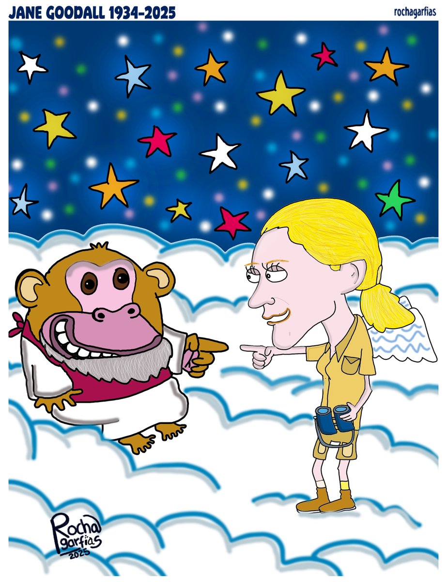 Jane Goodall. 1934-2025.
#JaneGoodall
#primatologia
#rochagarfias