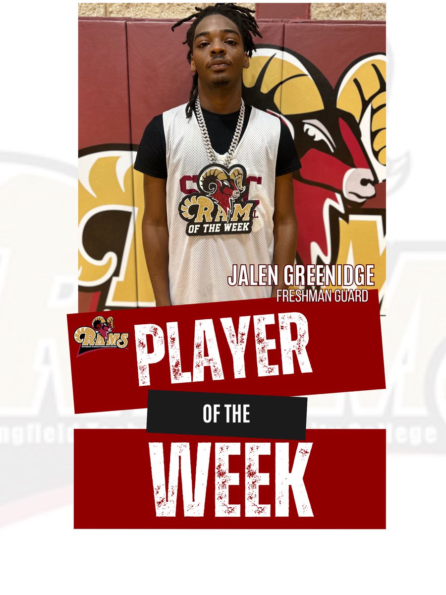 STCC Men’s Basketball (@stccmbb) on Twitter photo 🏀 Congratulations to Jalen Greenidge!
The Rams Player of the Week! 💪🐏 <a href="/STCCMBB/">STCC Men’s Basketball</a> <a href="/JUCOadvocate/">JUCOadvocate - Brandon Goble</a> <a href="/NAIAHoopsReport/">NAIA Hoops Report</a> <a href="/NJCAABasketball/">NJCAA Basketball</a> 🏀 Congratulations to Jalen Greenidge!
The Rams Player of the Week! 💪🐏 <a href="/STCCMBB/">STCC Men’s Basketball</a> <a href="/JUCOadvocate/">JUCOadvocate - Brandon Goble</a> <a href="/NAIAHoopsReport/">NAIA Hoops Report</a> <a href="/NJCAABasketball/">NJCAA Basketball</a>