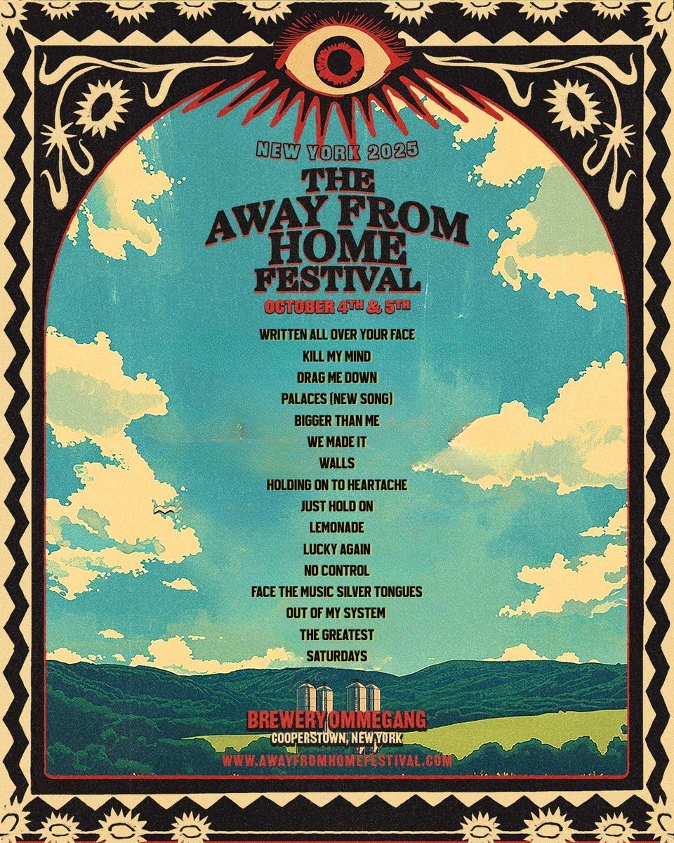 THE AWAY FROM HOME FESTIVAL 2025 official set list ! #AwayFromHomeFestival2025 👁️