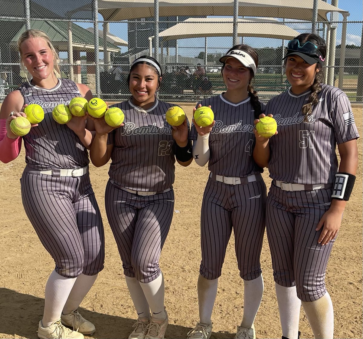 Texas Bombers NTX Gold 16u (@txbombersntx16u) on Twitter photo Girls hit Bombs! Way to hit, strong work girls!
<a href="/CassaraPerdue/">Cassara Perdue</a>
<a href="/29_yanni/">Arianna Figueroa</a>
<a href="/Alyssa19496792/">Alyssa Lange</a>
<a href="/BellaFlo51_8/">Isabella Flores</a>
#bombersntx16ugold Girls hit Bombs! Way to hit, strong work girls!
<a href="/CassaraPerdue/">Cassara Perdue</a>
<a href="/29_yanni/">Arianna Figueroa</a>
<a href="/Alyssa19496792/">Alyssa Lange</a>
<a href="/BellaFlo51_8/">Isabella Flores</a>
#bombersntx16ugold