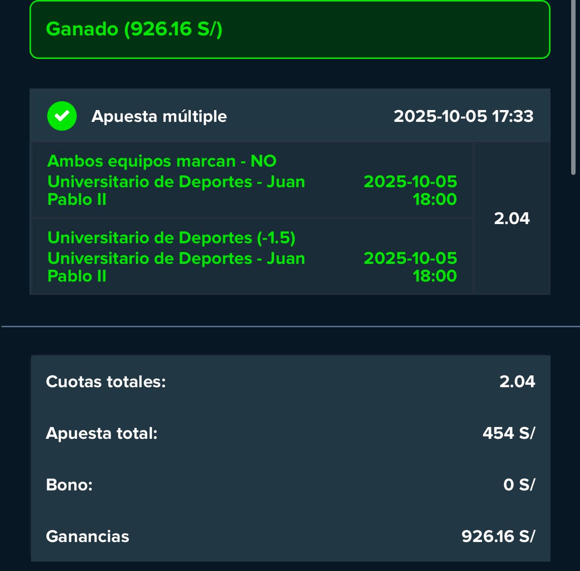 Siempre ganando gracias a la crema, todas mis jugadas en el enlace de mi perfil