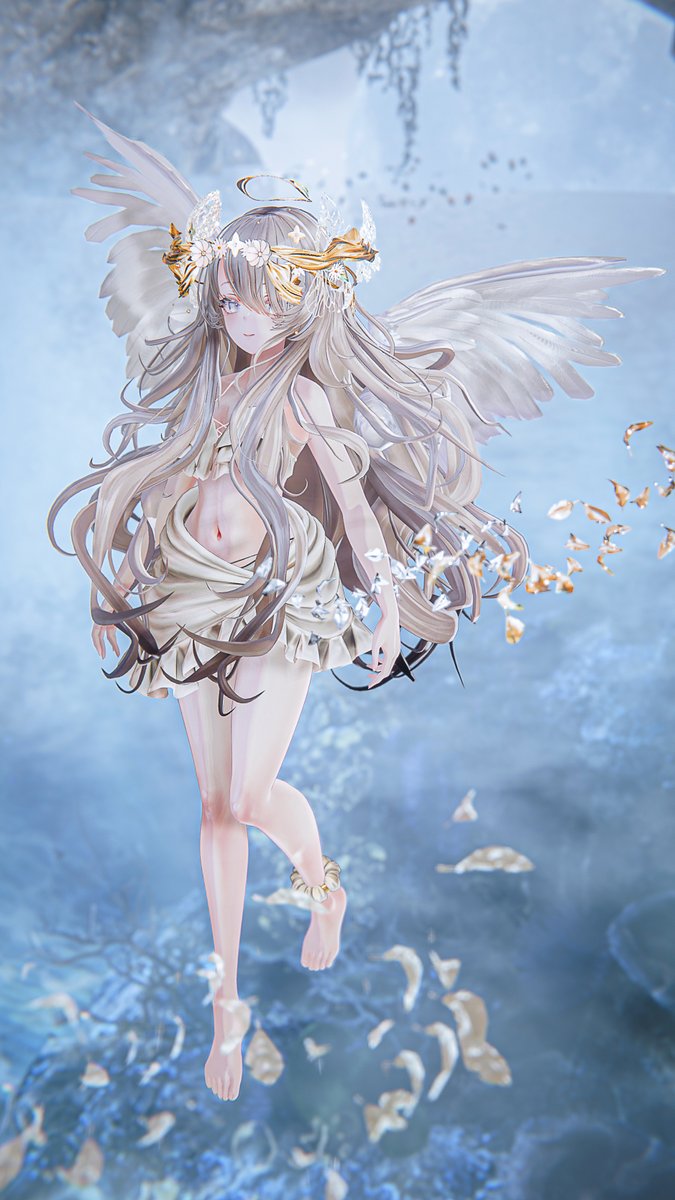 #ナナセノワール3D #VRChat #beigesthetic 
world: Stranding moon By のら404

おはようございます
「Aurelia」花冠の世界観に寄せて