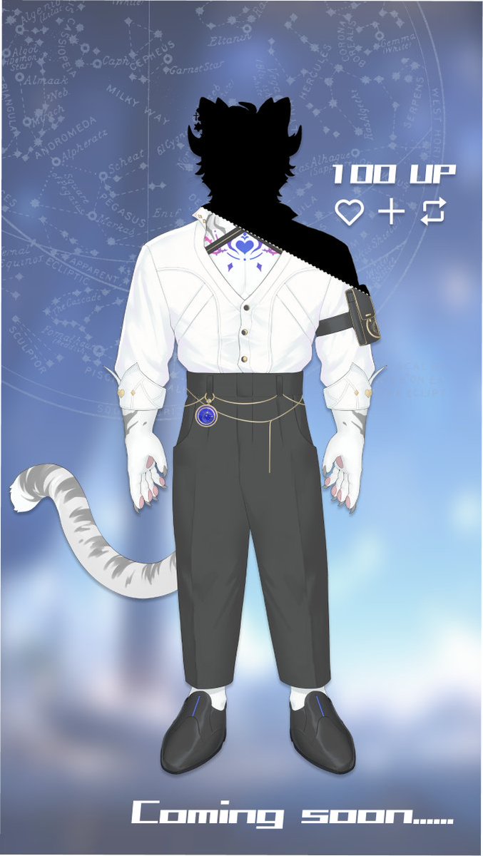 剛剛 不知不覺才發現
等等 怎麼突然可以開第三階段了！
快要了 快要連臉都可以露出來了！
哎呀哎呀！被大家看到胸口了！
腰間也懷錶也露出來了\OUO/

大家再加把勁！很快我連臉都會露出來了！
我可以被扒！不對 可以露出真面目了！

#擴散希望