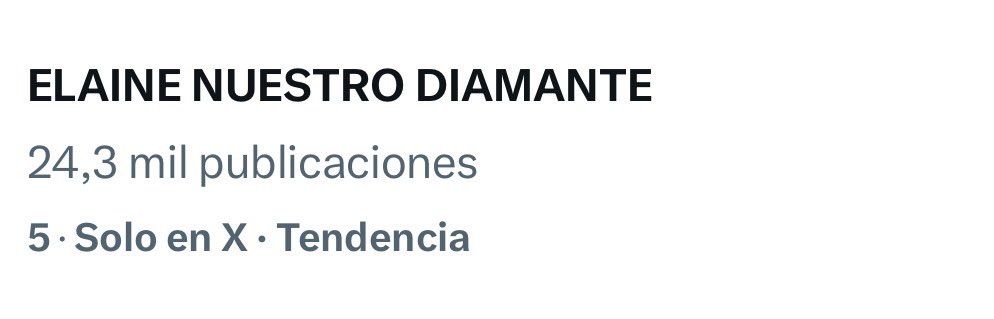 LacasadeElaine's tweet photo. Vamos por ese top 3. Comenta 5 palabras con la letra A, por separado

ELAINE NUESTRO DIAMANTE https://t.co/7pNaOk6KlK