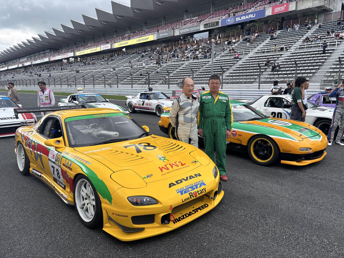 WillForWin2's tweet image. 今回のマツダファンフェスタ富士では思い入れの強いWW2RX-7の走る姿を14年ぶり？位に見る事が出来たのが嬉しかったです。
写真撮り損ねたけど最新S耐マシンとのランデブーは感動物でした。
抜かすと怒られるかもしれないから後走ってたんだろうなと思いましたが🤣