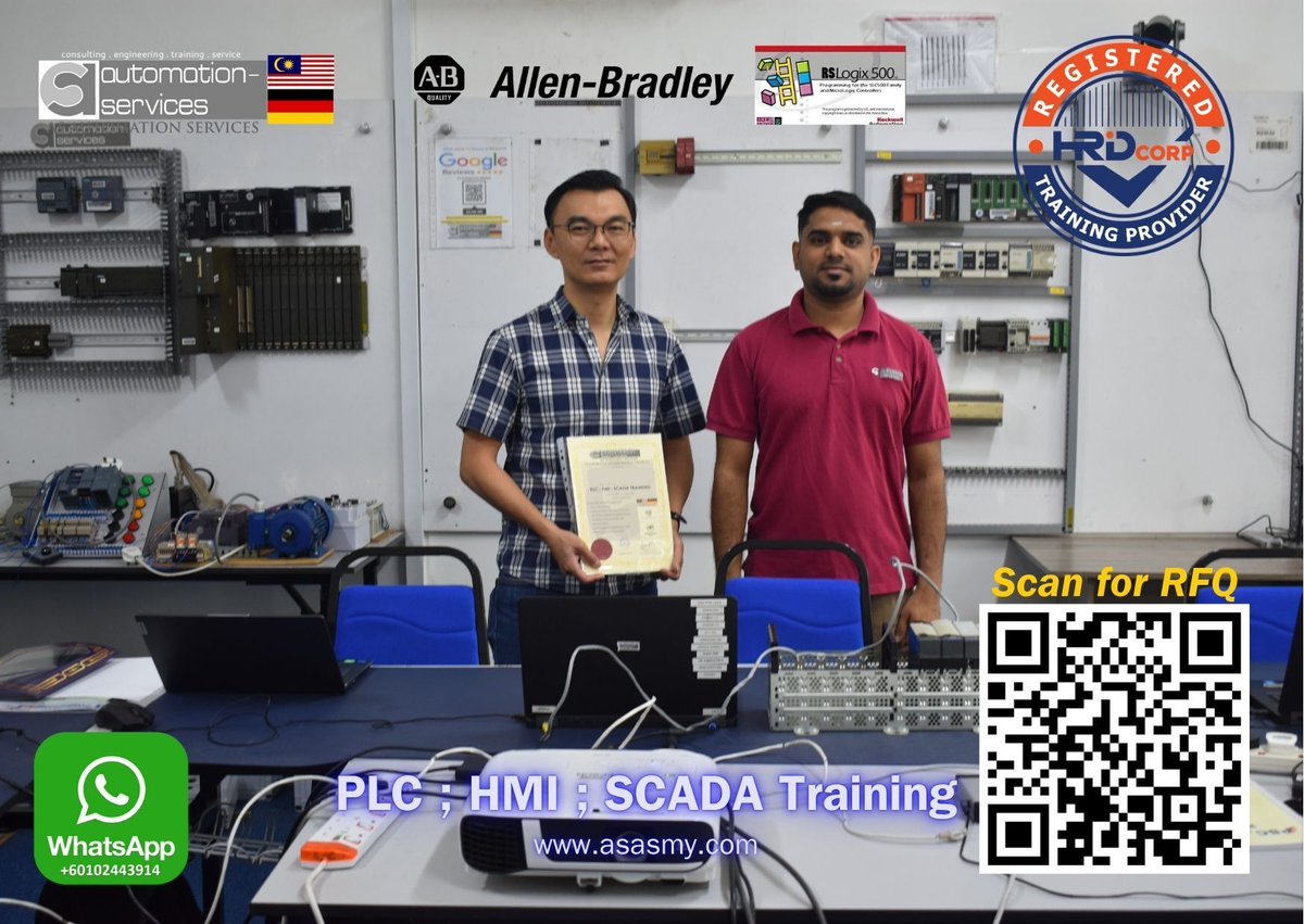 5 Days #PLCTrainingMalaysia done! Hands-on #AllenBradleyPLC using #RSLogix500 #WeintekHMI &amp; #EasyBuilderPro at AS Automation Services Johor. Real skills, real results! #SCADATraining #IndustrialAutomation #EngineerUpskill #MalaysiaEngineering 🔗

asasmy.com/request-quotat…
