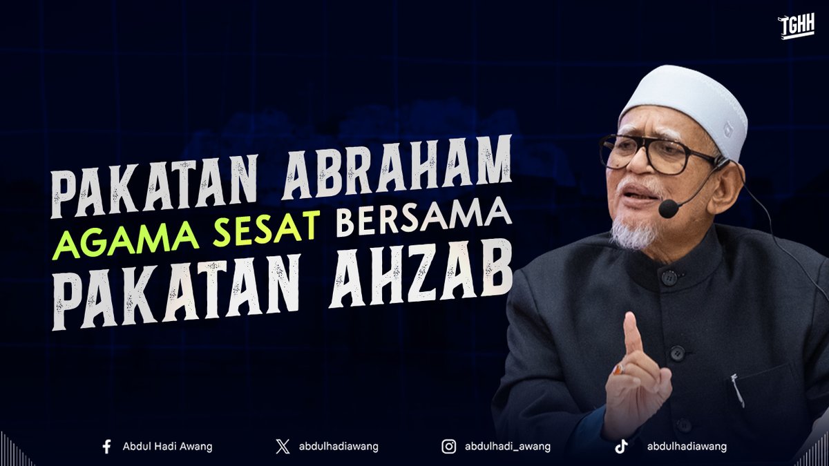 abdulhadiawang's tweet photo. Minda Presiden PAS

PAKATAN ABRAHAM AGAMA SESAT BERSAMA PAKATAN AHZAB

Mutakhir ini, terdapat kalangan yang hendak menyatukan agama atas tujuan perdamaian dunia dengan teori ajaran Abraham berdasarkan sejarah yang salah.

Kini, dijadikan alasan ditandatangani perjanjian normalisasi hubungan diplomatik antara negara haram Israel dengan negara-negara seperti UAE dan Bahrain pada tahun 2020 yang lalu. Agenda normalisasi ini diusahakan oleh Presiden Amerika Syarikat, Donald Trump dan Jared Khusner yang dikenali sebagai Abraham Accords.

Dalam teks deklarasi perjanjian tersebut yang diterbitkan oleh Jabatan Negara Amerika Syarikat, dinyatakan bahawa, ‘Kami menggalakkan usaha untuk menyokong dialog antara budaya dan agama untuk memajukan budaya keamanan antara tiga agama Abraham dan semua umat manusia.’

Secara zahirnya, teks deklarasi perjanjian tersebut mempunyai mesej terselindung berkenaan Abrahamic Religion yang akan diusahakan untuk menyatukan ketiga-tiga agama samawi ini di bawah satu agama.

Kumpulan Yahudi Zionis berjuang untuk menubuhkan sebuah negara besar tunggal (Israel Agung), bagi mengembalikan semula kerajaan Nabi Sulaiman AS yang memerintah dunia berpusat Jerusalem (Bait al-Maqdis) di bumi Palestin, tanah suci para anbiya’ daripada zuriat Ibrahim AS. 

Kesimpulannya, umat Islam menghadapi dua serangan, iaitu melalui serangan bala tentera Ahzab yang bersenjata dan serangan pemikiran ajaran sesat Pakatan Abraham. Kedua-duanya akan dapat dikalahkan dengan izin Allah.

Al-Quran menjadi petunjuk sepanjang jalan, adapun jihad pula menjadi perjalanan bagi mencapai kemenangan dunia dan akhirat yang telah dijanjikan oleh Allah.   

Baca selanjutnya:
https://t.co/xMOr2Ld63N