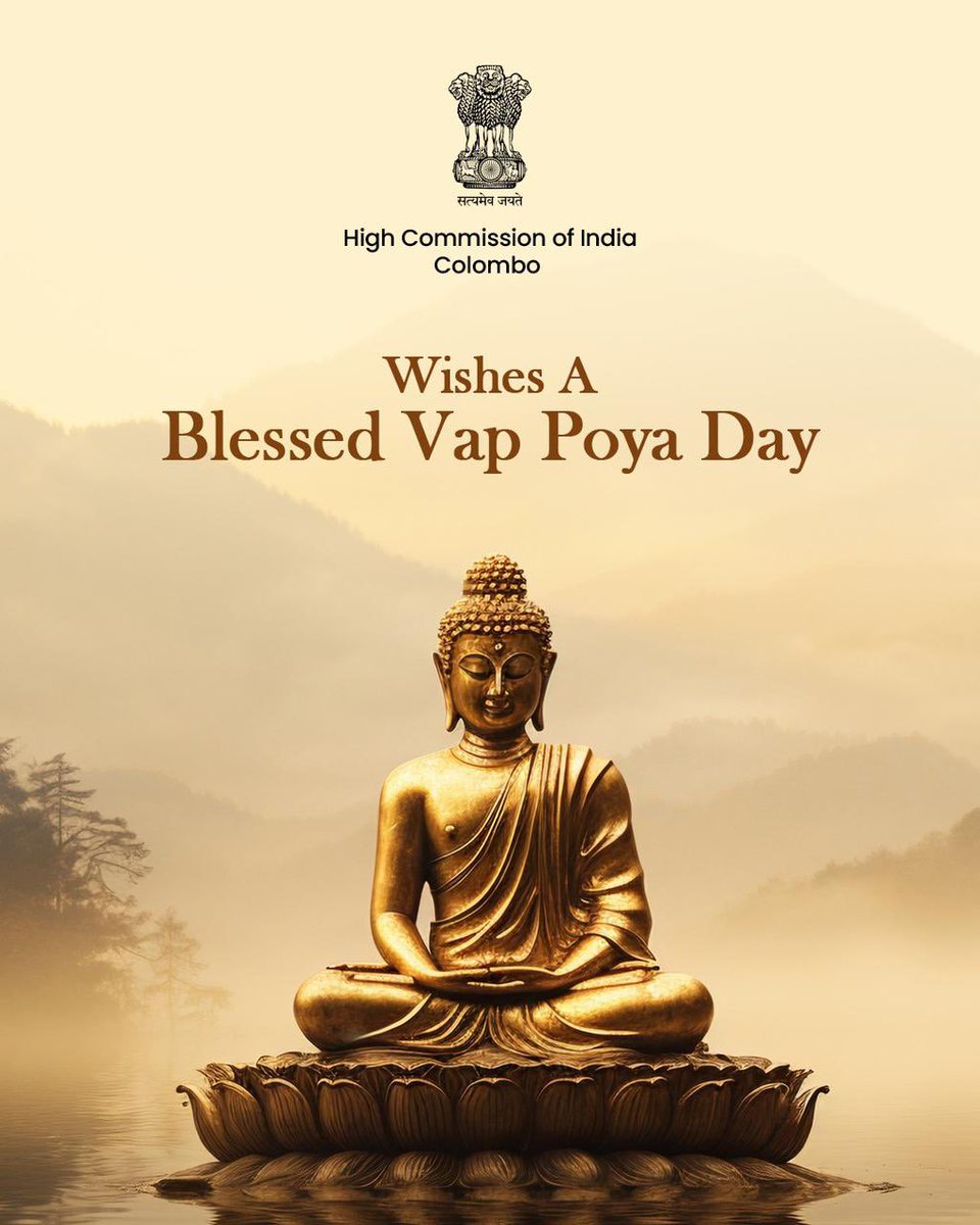 High Commission of India in Colombo wishes a blessed Vap Poya Day. High Commission of India in Colombo wishes a blessed Vap Poya Day.