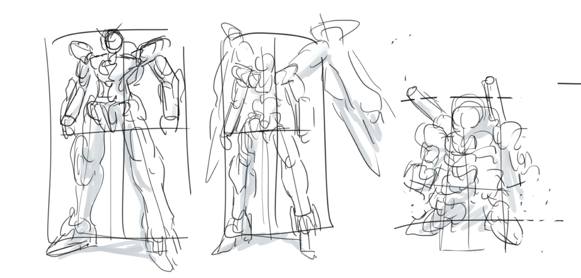 ふとゲッターガンダムとか思いついてイメージを描こうとしたけど3がどうしても無理がある…のでデフォルメ体系にしたらまとまるのに気づいた のでこれはガンプラバトル用だ 