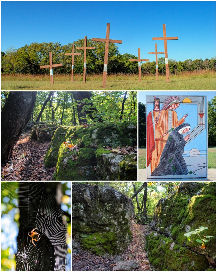 St. Philippine Duchesne Memorial is an unexpectedly scenic and rugged park in a remote corner of eastern Kansas. The historical and reflective nature of the park is integrated with a well-preserved natural area in the Osage Cuestas region. kansascityhiker.com/kansas-city-da…