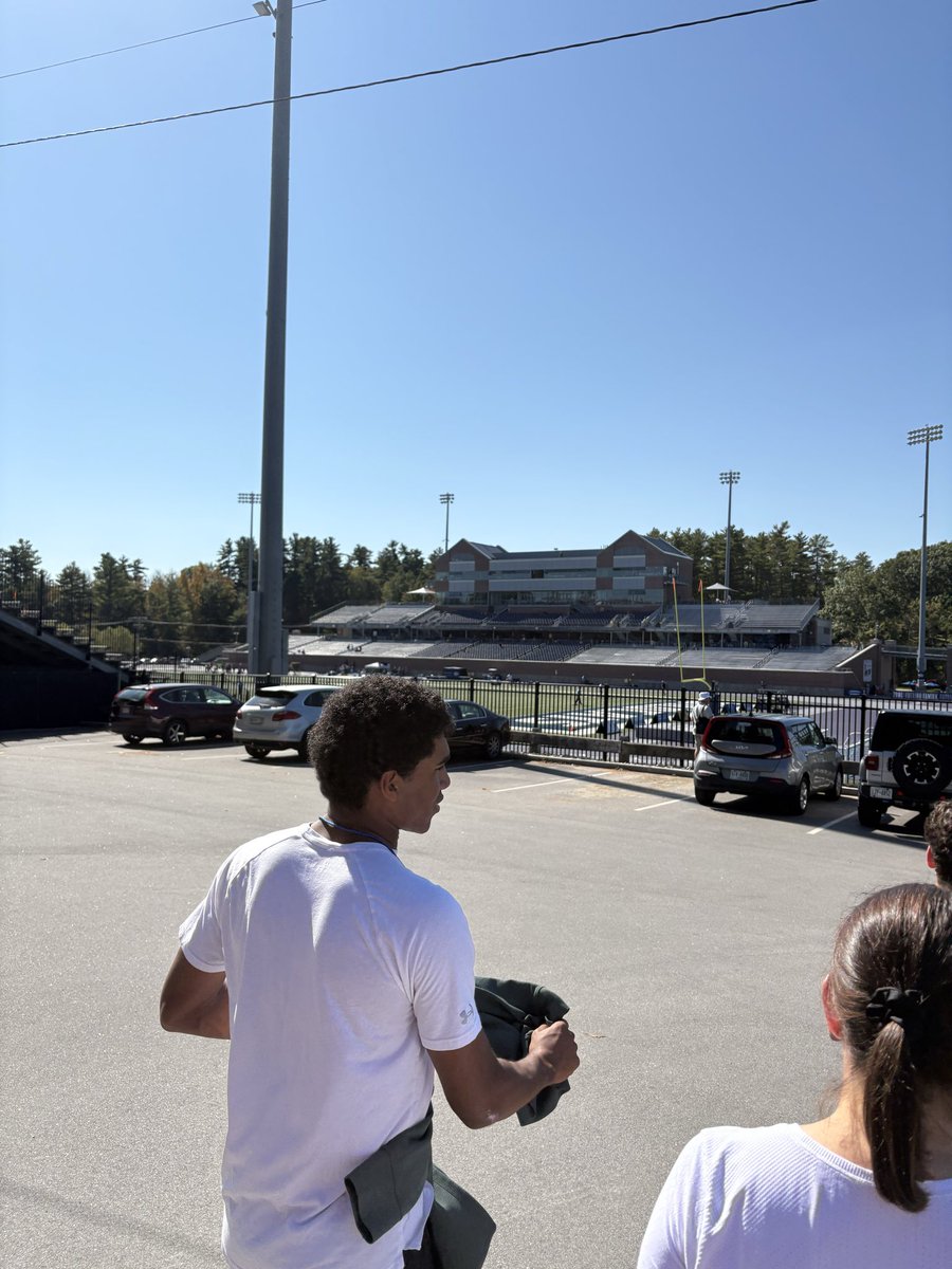 Thank you <a href="/CoachThompson_1/">Jaysen Thompson</a> and <a href="/603Recruiting/">New Hampshire Football Recruiting</a> for the gameday visit! Awesome atmosphere, great to meet the coaches, and amazing campus! <a href="/UNH_Football/">New Hampshire Football</a> <a href="/coachnickdella_/">Nick Della Jacono</a> <a href="/PomPantherFB/">POMPantherFootball</a>
