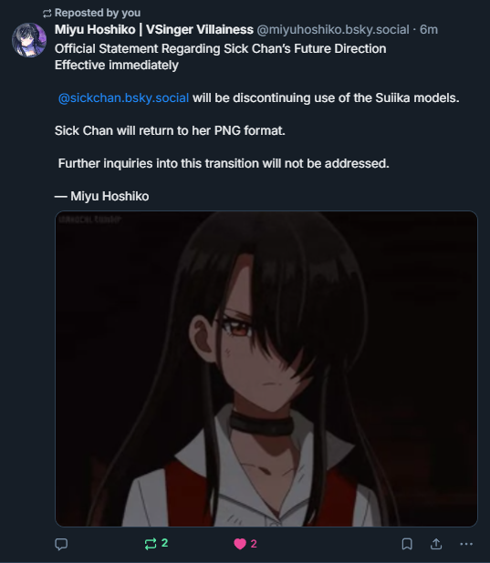 SickChanCuddles's tweet photo. 🫧 Regarding the Future of My VTubing 🫧
Please note:
🩵 Nab your textures before they’re removed from the shop in 3 days.
🩵 Unauthorized sharing or passing of files will result in blacklisting.
— Sick Chan
#VTuber #ArtTOS #ModelTextures #Notice https://t.co/2ulxuogzXo