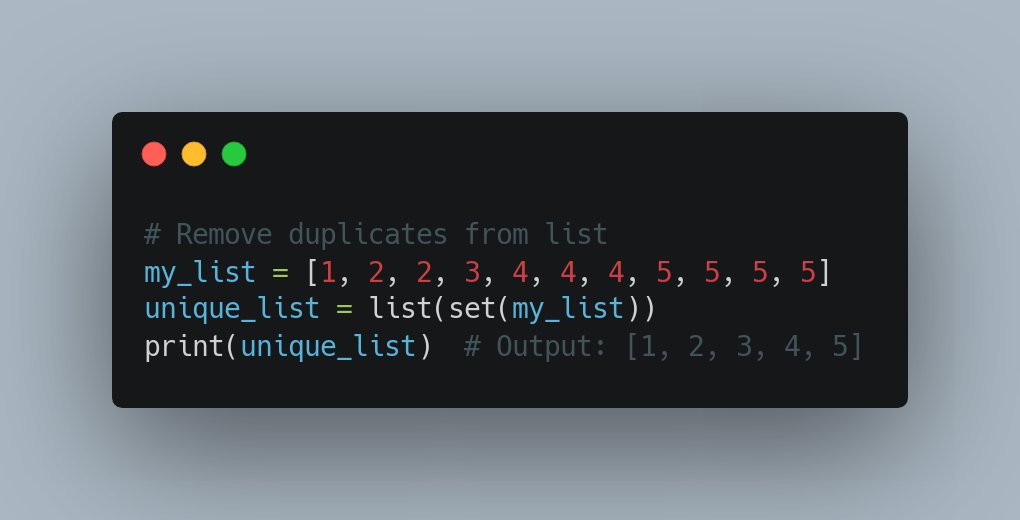 PythonHQ's tweet image. Ever lose track of duplicate values in your data? Python's set datatype is here to help! A set only stores unique elements, eliminating any duplicates. It's an easy way to clean your data. #Python 🐍📊