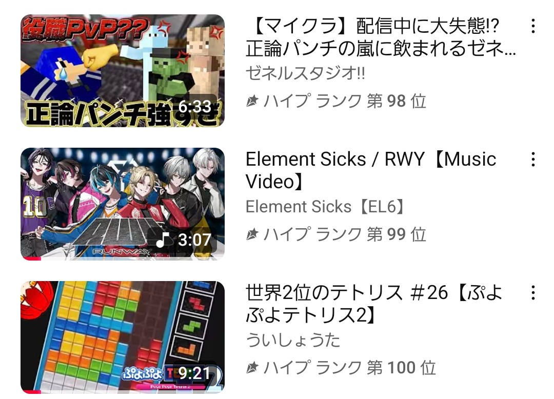Tetris_uYen's tweet image. ハイプランキングに載ってた！
急上昇に替わるシステムなんで実質急上昇乗りみたいなもの？