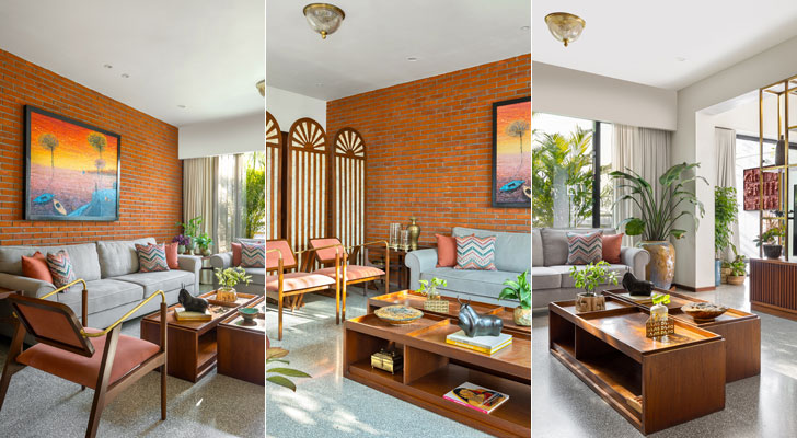 IndiaArtnDesign's tweet image. Bold yet personal, refined yet warm — this #penthouse in Vadodara by #StudioYamini reimagines modern urban living through a palette of brick, #terrazzo #concrete and #Wood . indiaartndesign.com/balancing-craf…