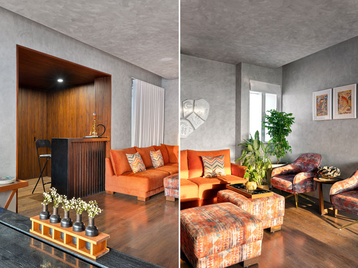 IndiaArtnDesign's tweet image. Bold yet personal, refined yet warm — this #penthouse in Vadodara by #StudioYamini reimagines modern urban living through a palette of brick, #terrazzo #concrete and #Wood . indiaartndesign.com/balancing-craf…