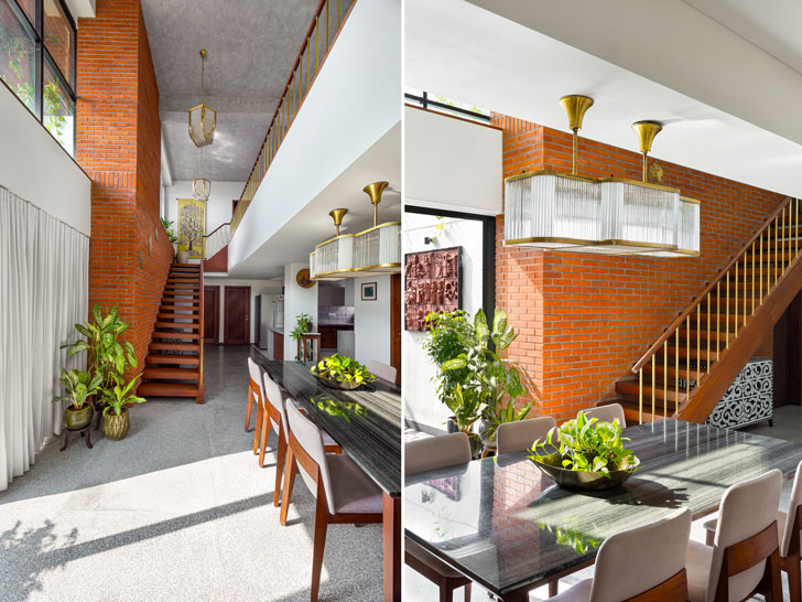 IndiaArtnDesign's tweet image. Bold yet personal, refined yet warm — this #penthouse in Vadodara by #StudioYamini reimagines modern urban living through a palette of brick, #terrazzo #concrete and #Wood . indiaartndesign.com/balancing-craf…