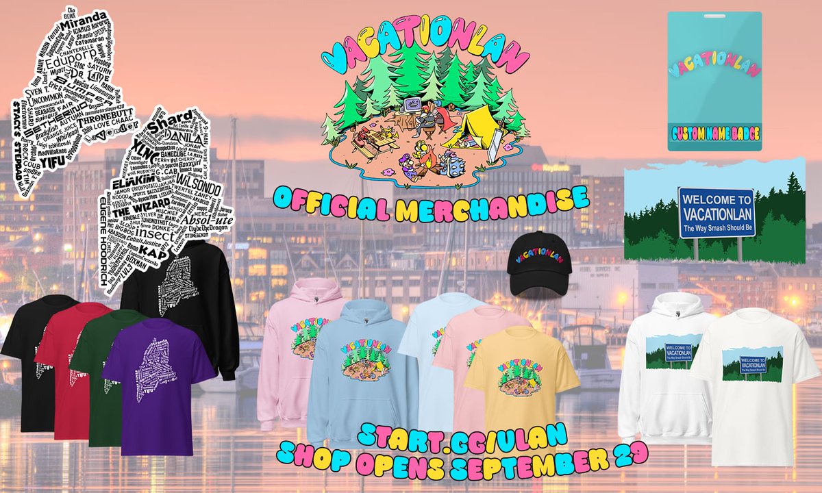 Register now to save your spot in Maine Smash history!

start.gg/vlan

Also order your merch by 10/15 to save on shipping &amp; ensure your size/colors will be available for you and pick up at the venue as well!

(Custom badge deadline is 10/10!)

start.gg/vlan/shop