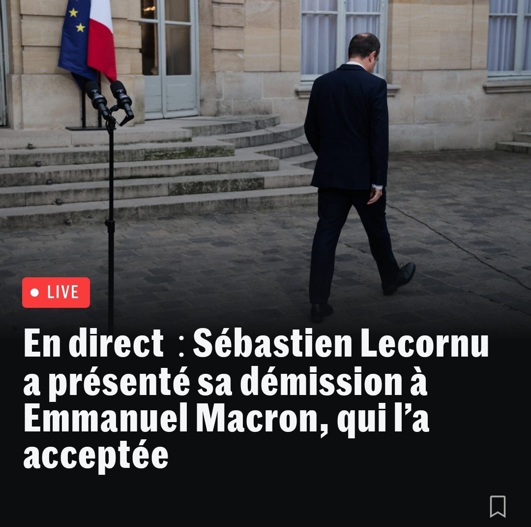 Sébastien #Lecornu vient de démissionner. On repart pour un tour ?