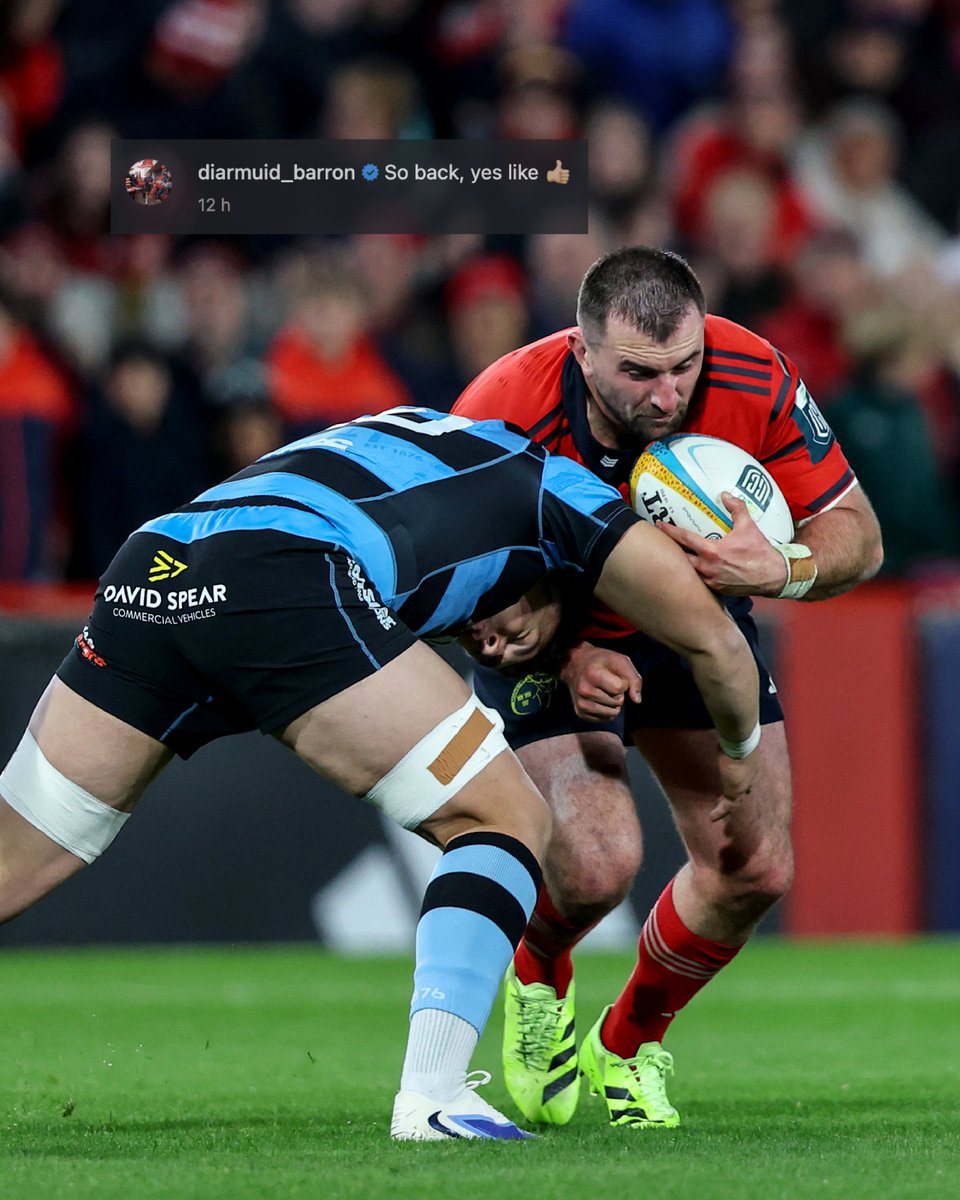 Munsterrugby's tweet photo. Back at home 🏡
Thank you for all your support on Saturday night! Back this Friday in Cork.
#SUAF 🔴 | #MUNvCAR https://t.co/lSY9sie7mV
