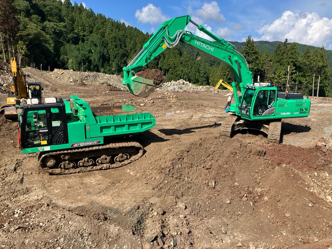 遠隔操縦による災害復旧】 #能登半島地震 に伴う災害復旧工事を進めて