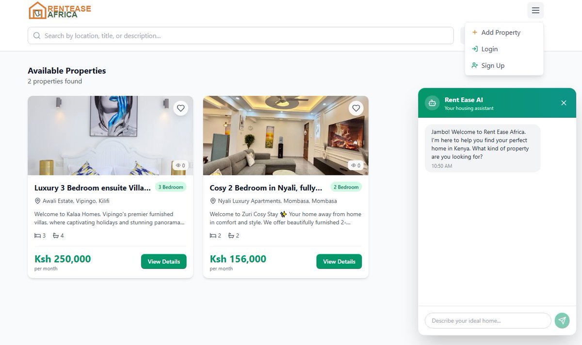 Check out improved update on Landlord connecting with Tenant App.  All dummy data have been removed and the app is live. You can now:

✅ View properties listed or signup as Tenant or connect with a Landlord
✅Sign up as a Landlord to manage properties and Tenants requests
✅Us