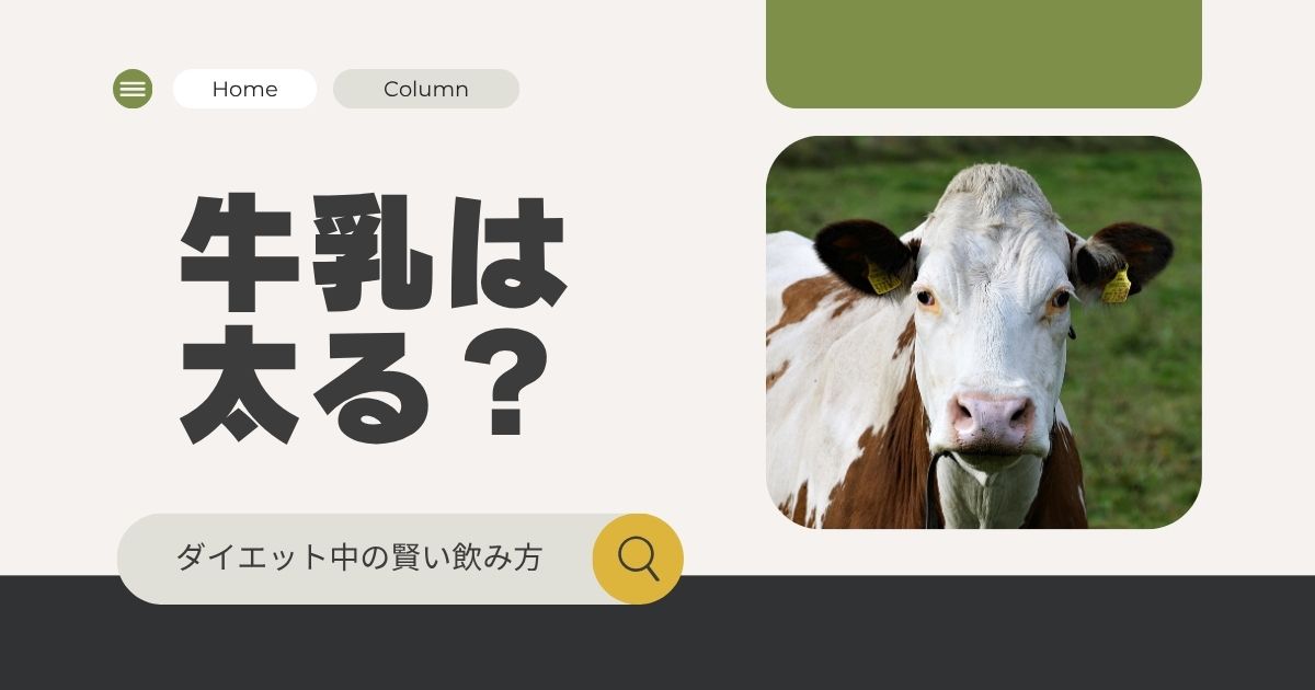 「牛乳は太るからダイエット中はNG🙅‍♀️」...って本当？
→そんなことはありません！

🥛・・・🐄・・・🥛・・・🐄・・・🥛

✅なぜ牛乳は「太る」と言われるの？
・牛乳は飲み物の中では比較的高カロリーだから。