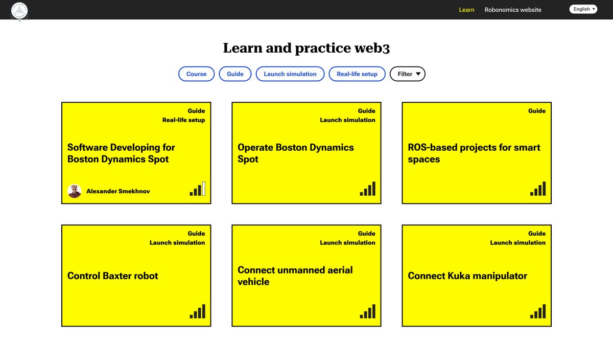 AIRA_Robonomics's tweet image. Interested in practical skills for connecting #robots to #Web3 clouds? Want to teach your robot to work for cryptocurrency via a smart contract? Store telemetry in immutable storage, and do all this in an environment familiar to robotics engineers? Welcome to…