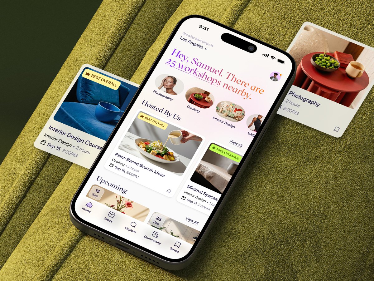 Workshops app visual exploration 🔥