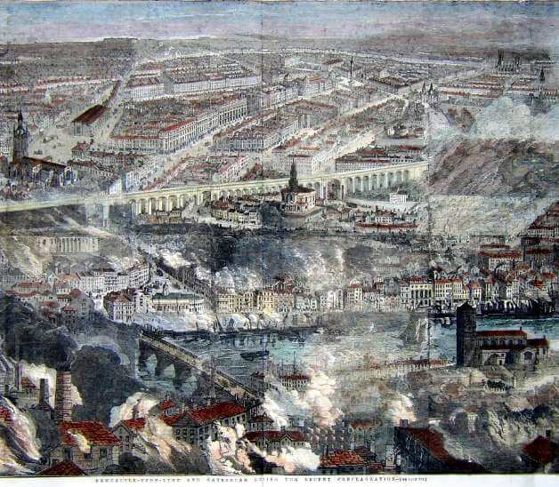 The Great Fire of Newcastle and Gateshead began on this day 1854, leading to 53 deaths and hundreds injured. At least 800 homes and businesses were lost Caused by explosion at a worsted yarn factory owned by Wilson and Sons in Hillgate, Gateshead. (Pic: Illustrated London News.)