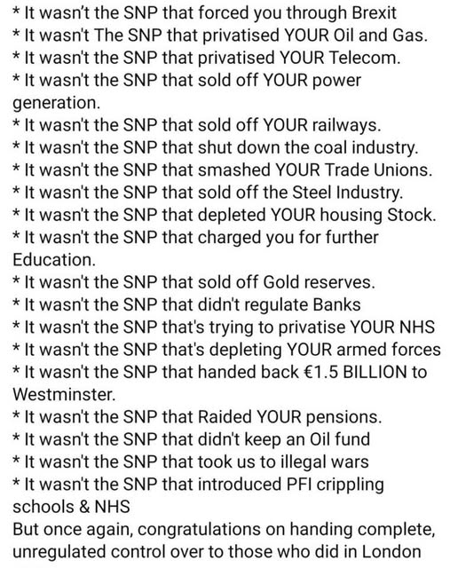 Sick of hearing that #SNP are so bad at  everything. They have not, This is all that Unionists can say as they have nothing to offer Scotland that we dont get from #SNP #bbcgms #GMB