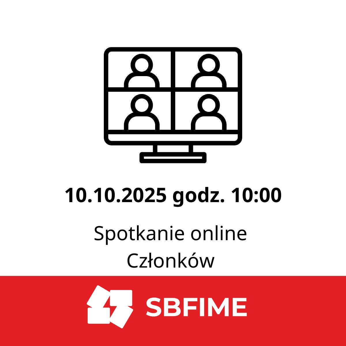 ☀ #SBFIME: Zapraszamy na spotkanie online Członków SBFIME, które odbędzie się 10.10.2025 r. (piątek) o godzinie 10:00.
➡️ Osoby zainteresowane udziałem (tylko Członkowie Stowarzyszenia) prosimy o kontakt z m.trzesowska@polskapv.pl