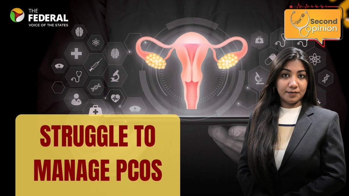 TheFederal_News's tweet photo. Rising PCOS Cases: Why women are struggling to manage this common hormonal disorder?
WATCH | https://t.co/aQiLXWwdQ1
For more such videos, subscribe: https://t.co/k4O5y3uUyx
#PCOS #Women #HormonalDisorder #Periods #Health @Shweta_journo https://t.co/pZNGiKiemM