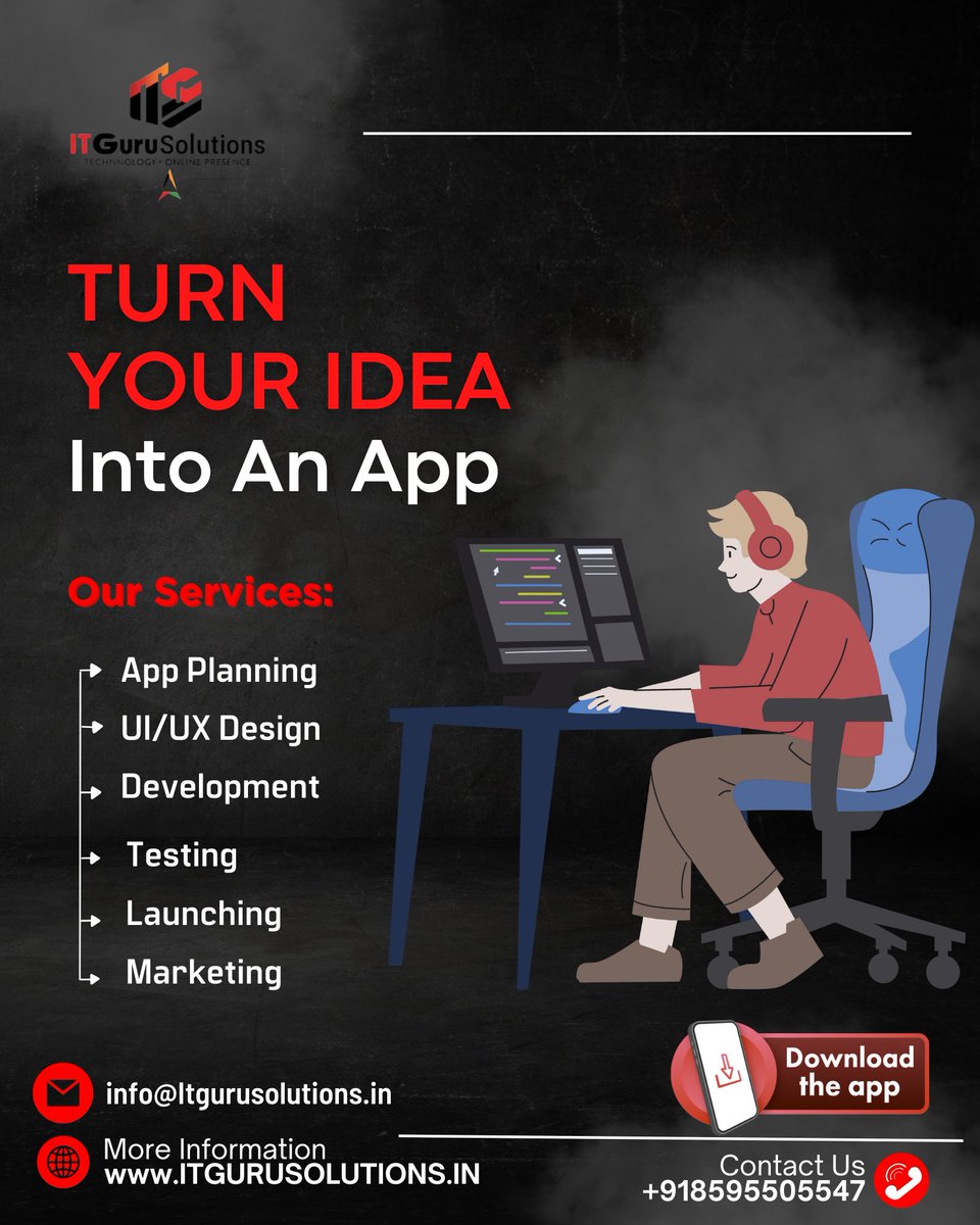 ITGuruSolution's tweet image. TURN YOUR IDEA INTO AN APP
At IT Guru Solutions, we craft powerful, modern, and feature-rich mobile apps that turn your imagination into success.
+91 8595505547 | info@itgurusolutions.in
| itgurusolutions.in
#AppDevelopment #MobileApp #DigitalInnovation #ITGuruSolutions