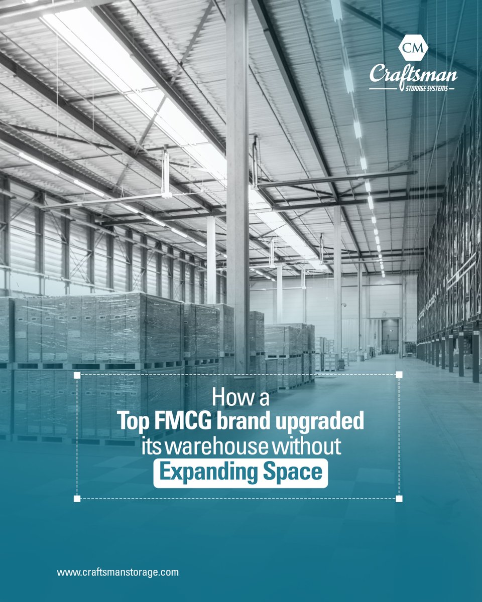 Craftsmanindia1's tweet image. How did a top 𝐅𝐌𝐂𝐆 brand nearly double its warehouse capacity without expanding space?

Swipe to know more!

To Know More - craftsmanstorage.com

#FMCG #WarehouseOptimization #FIFO #SmartWarehousing #PalletRacks #ShelvingSystems #CraftsmanStorage #Craftsmanstoragesystem