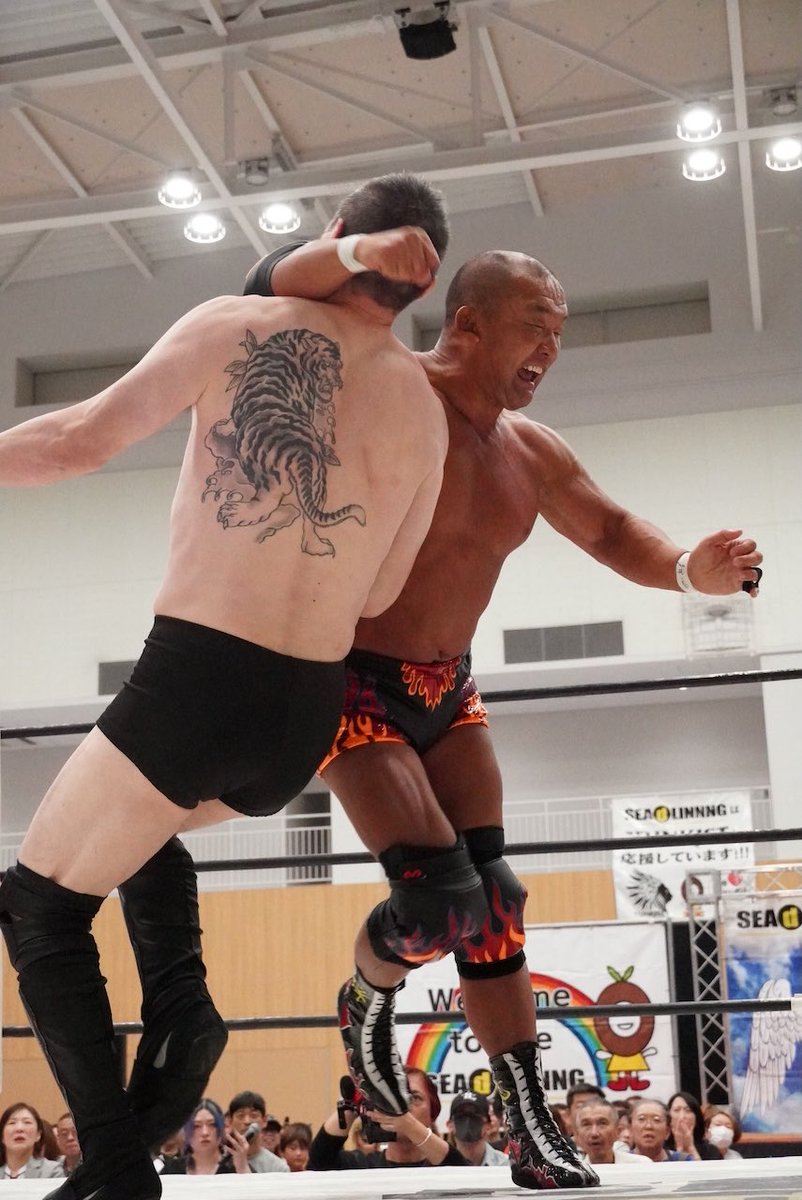 arisa__nakajima's tweet image. #SEAdLINNNG 
〈第3試合　〜Men’s Division Showcase in KAWASAKI 〜タッグマッチ20分1本勝負〉
田中将斗(ZERO1) #pwzero1 &amp;amp;SUGI
vs 
佐藤耕平&amp;amp;ヴァンヴェール・ジャック(MY WAY)#俺達のMYWAY 

ヴァンヴェール・ジャック選手がシード初登場！…